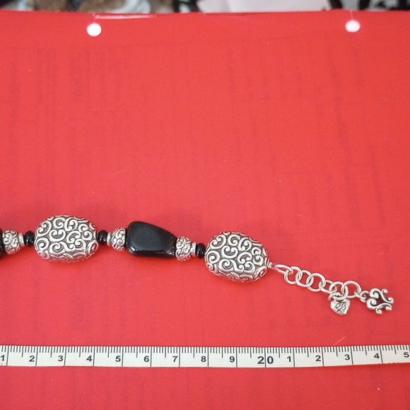 Brighton Chunky Bracelet with Black Onyx Beads and Extender - Picture 6 of 6